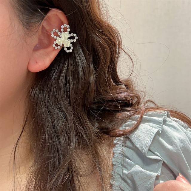 / Floral Cuff Alloy Dragonfly Ear