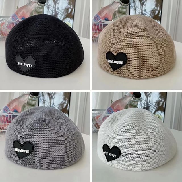 Knit Heart Beret