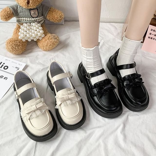 Bow Loafers Platform