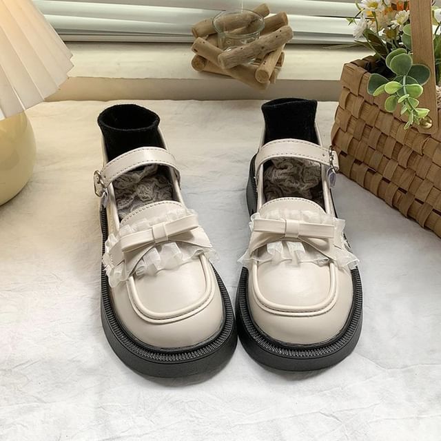 Bow Loafers Platform