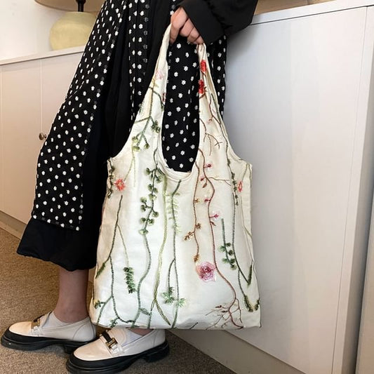 Embroidered Tote Bag