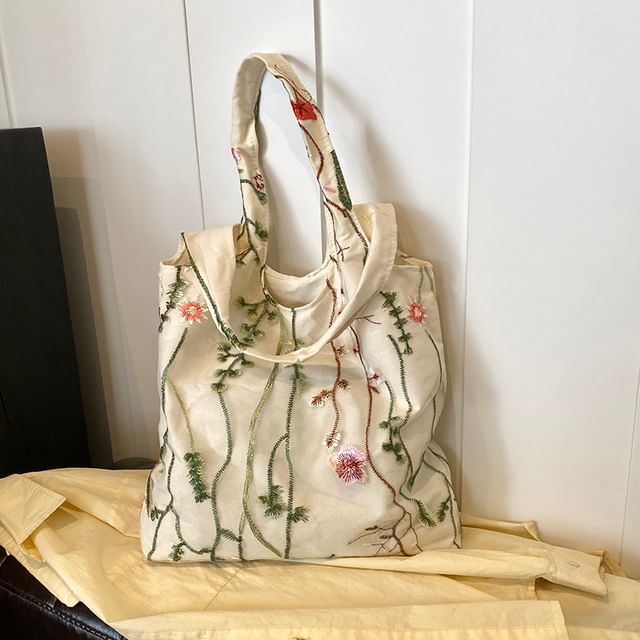 Embroidered Tote Bag