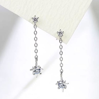 Star Rhinestone Alloy Dangle Earring