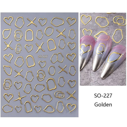 Metallic Nail Art Stickers