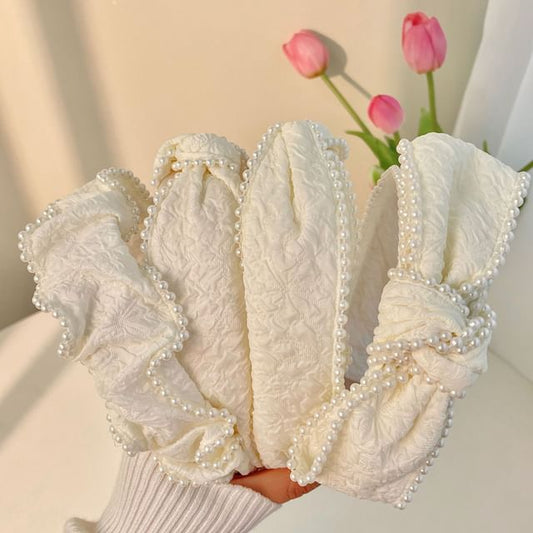 Band Barrette Faux Head Pearl /