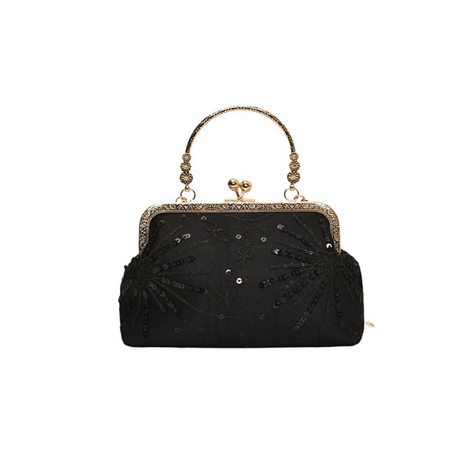 Chain Strap Sequin Crossbody Bag