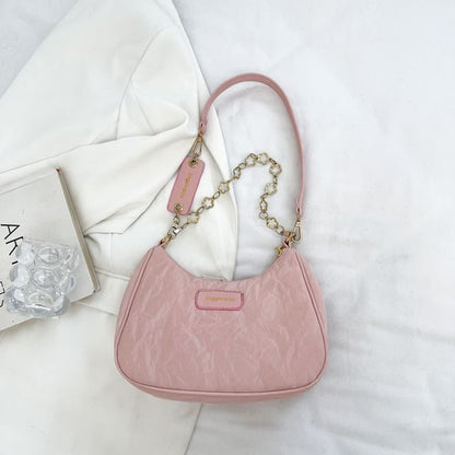 Chain Strap Applique Shoulder Bag