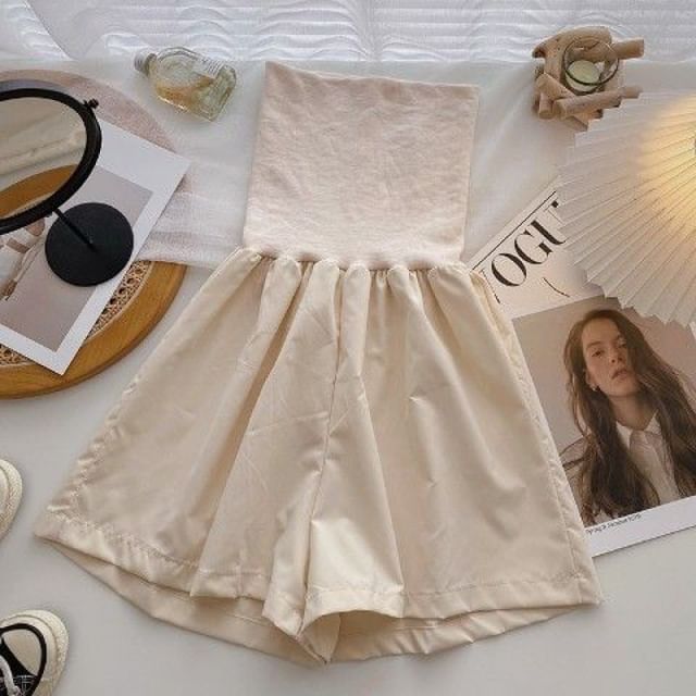 Plain Strapless Romper