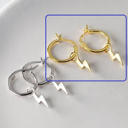 Lightning Sterling Silver Drop Earring