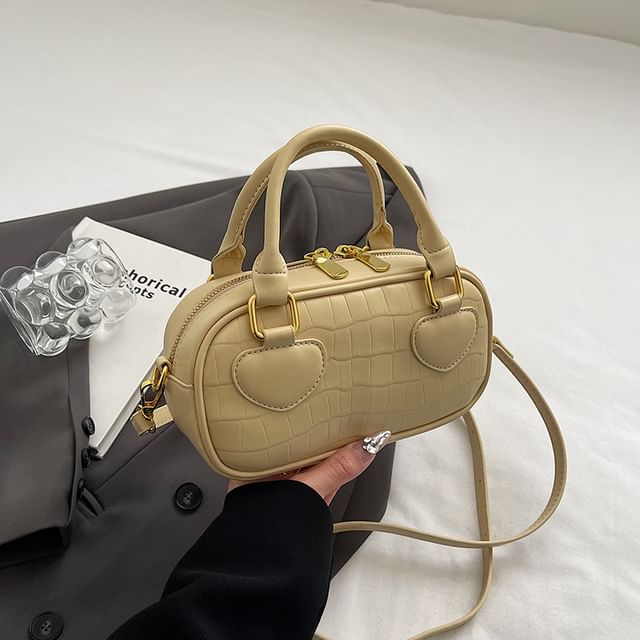 Crossbody Bag Handle Grain Croc Top