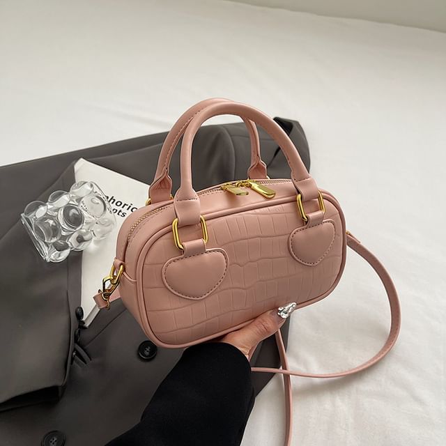 Crossbody Bag Handle Grain Croc Top