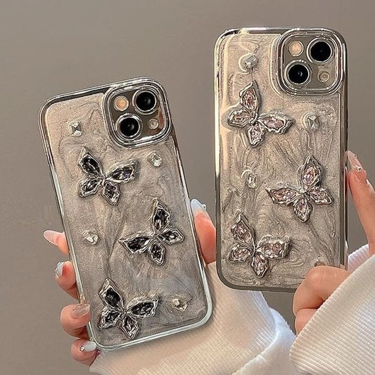 Case Phone Butterfly Rhinestone