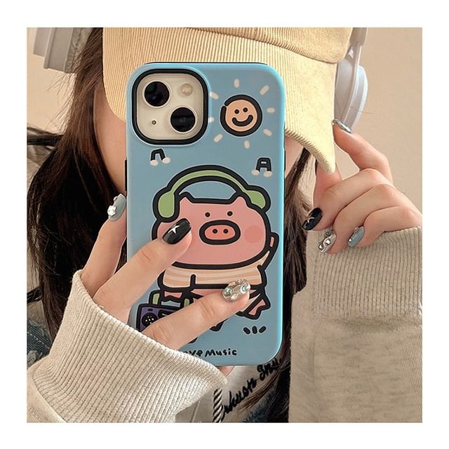 Pig Phone Case - iPhone 15 Pro Max / 15 Pro / 15 Plus / 15 / 14 Pro Max / 14 Pro / 14 Plus / 14 / 13 Pro Max / 13 Pro / 13 / 13 mini / 12 Pro Max / 12 Pro / 12 / 12 mini / 11 Pro Max / 11 Pro / 11