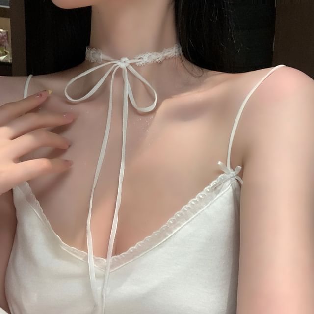 Lace Ribbon Choker