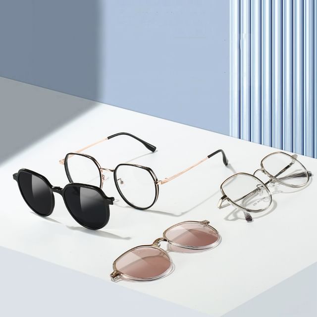 1 Designs) Magnetic Eyeglasses (Various On / in Clip Sunglasses 2