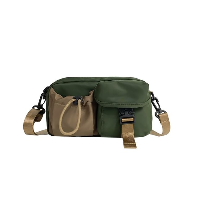 Multi-Pocket Buckled Crossbody Bag