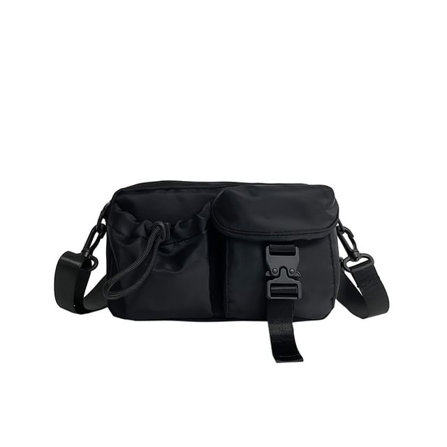 Multi-Pocket Buckled Crossbody Bag