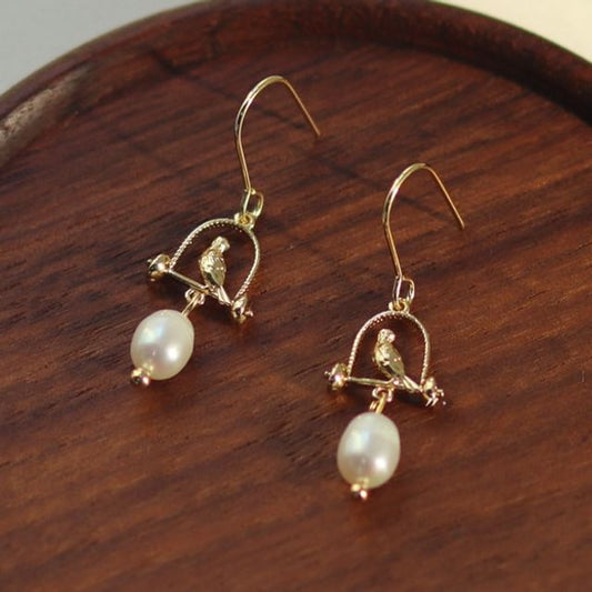 Faux Pearl Drop Earring