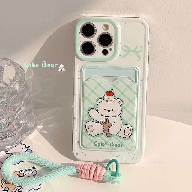 Phone Case Bear Holder Card
