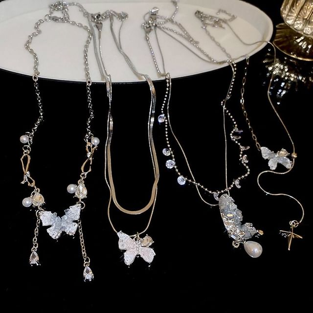 Layered Necklace Butterfly