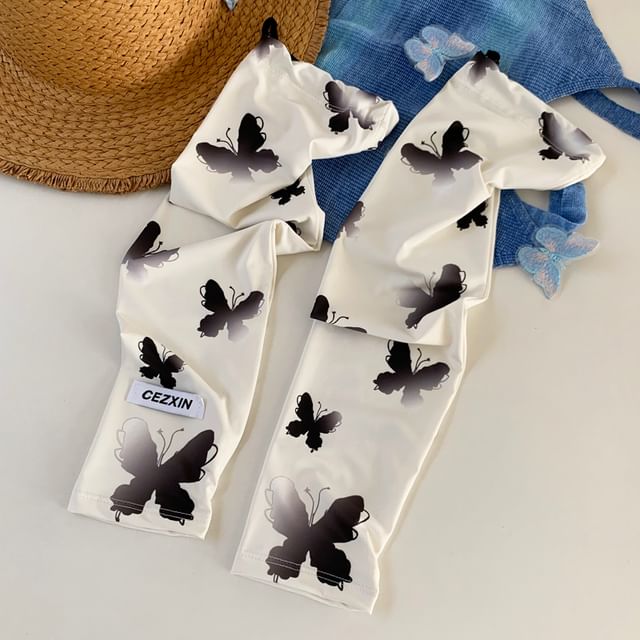 Butterfly Print Arm Sleeves