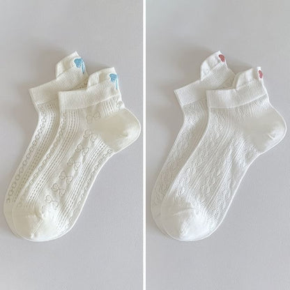 Bow Embroidery Socks Set