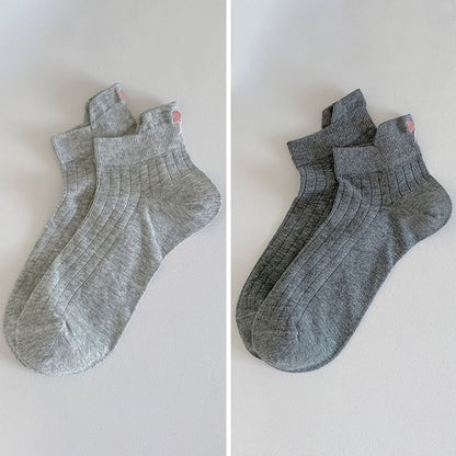 Bow Embroidery Socks Set