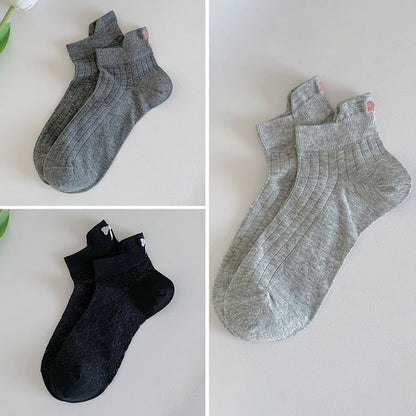 Bow Embroidery Socks Set