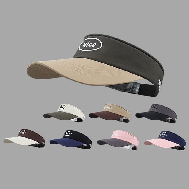 Tone Visor Sun Embroidered Lettering Two