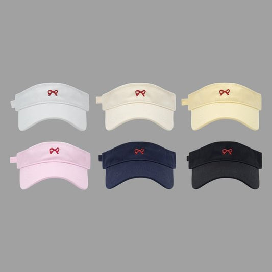 Sun Embroidered Bow Visor