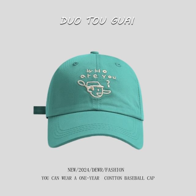 Baseball Cap Cartoon Embroidered