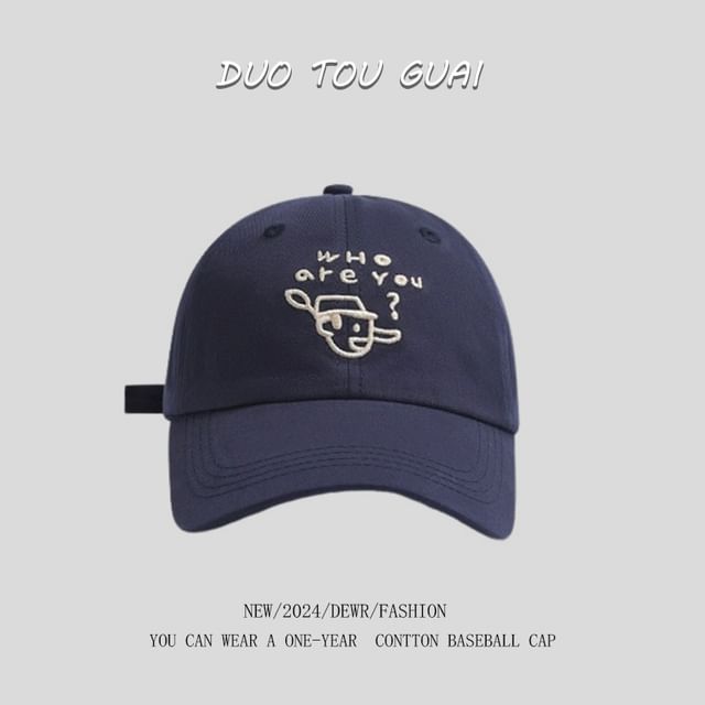 Baseball Cap Cartoon Embroidered