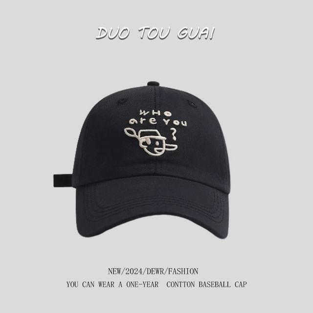 Baseball Cap Cartoon Embroidered