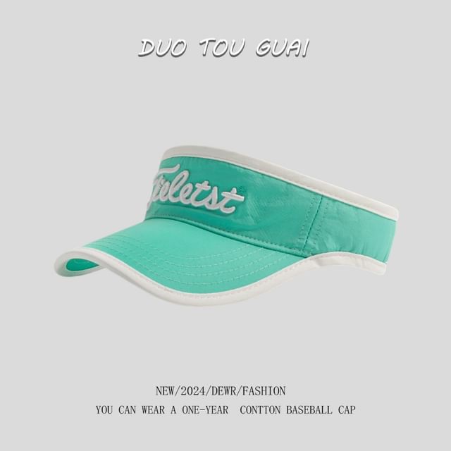 Embroidered Sun Contrast Visor Lettering Trim