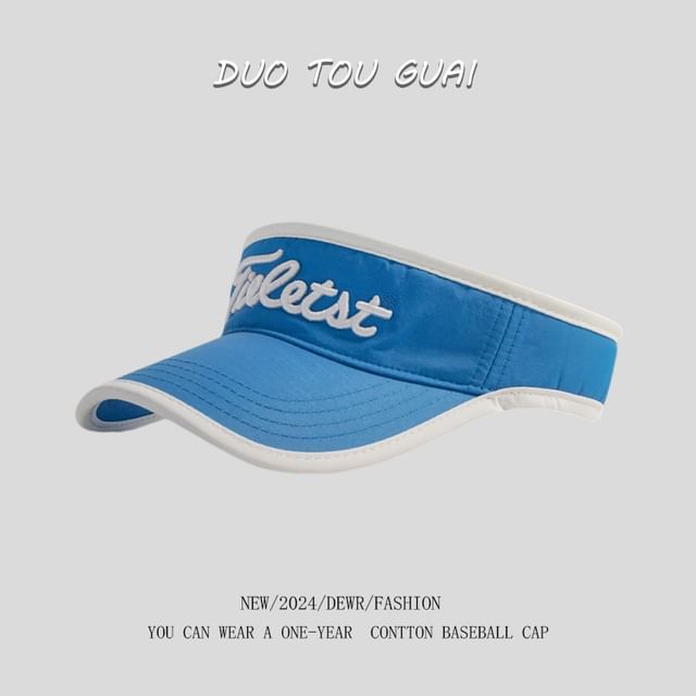 Embroidered Sun Contrast Visor Lettering Trim