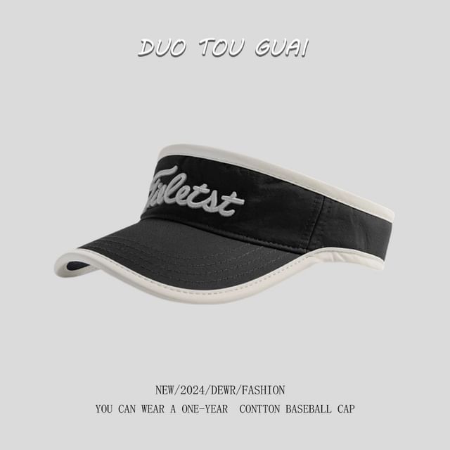 Embroidered Sun Contrast Visor Lettering Trim