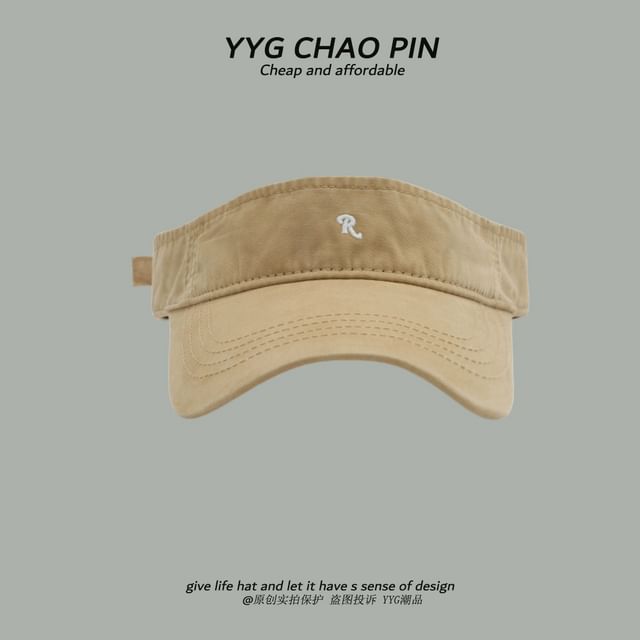 Embroidered Lettering Sun Visor