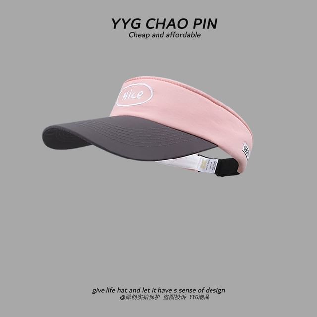 Tone Visor Sun Embroidered Lettering Two