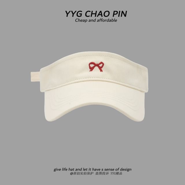 Sun Embroidered Bow Visor