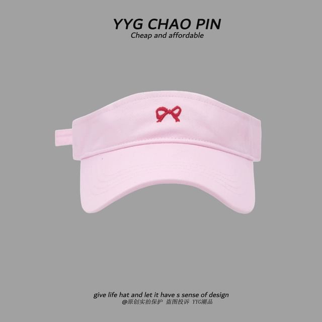 Sun Embroidered Bow Visor