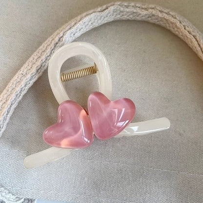 Heart Acrylic Hair Clamp