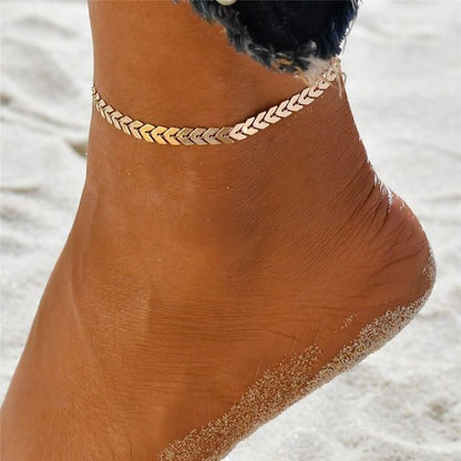 Wheat Alloy Anklet