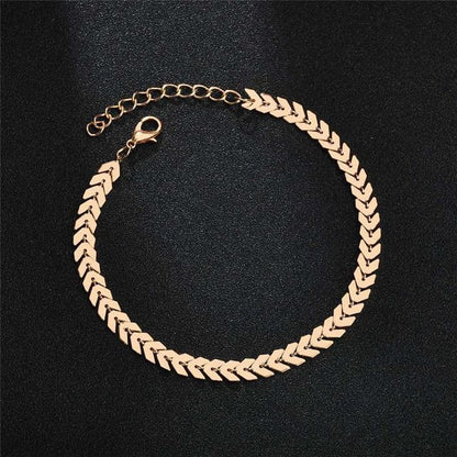 Wheat Alloy Anklet