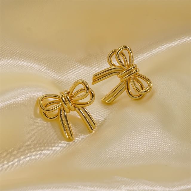 S925 Ribbon Earrings