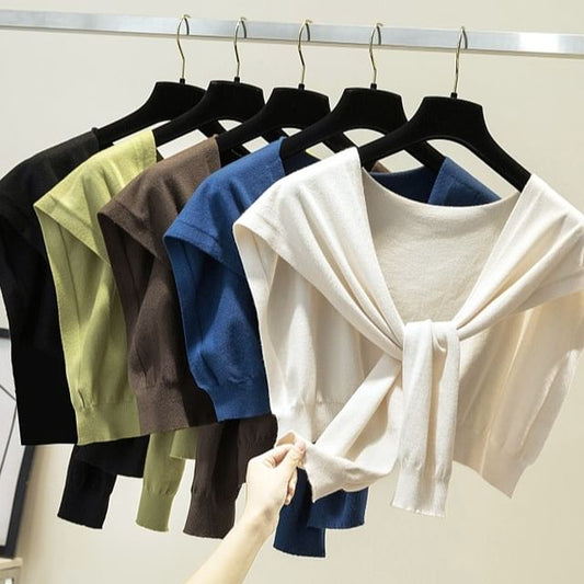 Knit Plain Shawl Knot