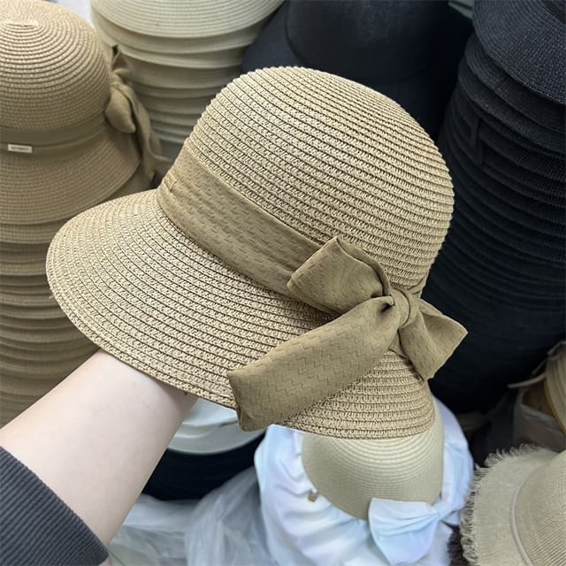 Bow Sun Straw Hat