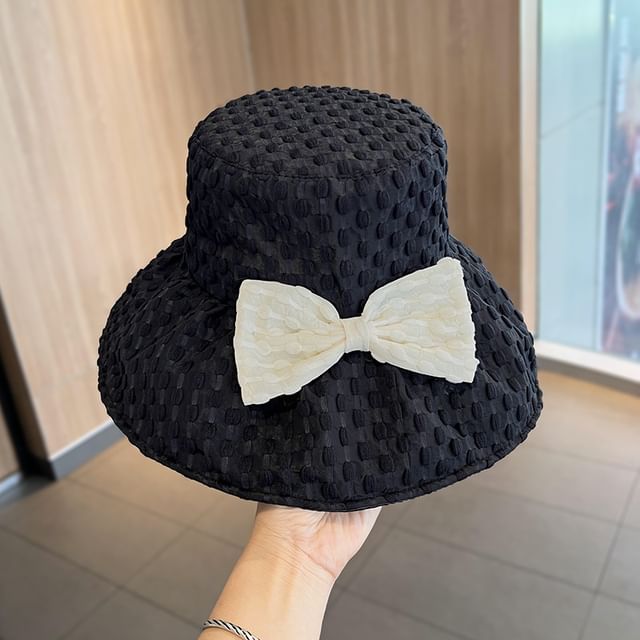 Jacquard Bucket Hat Bow