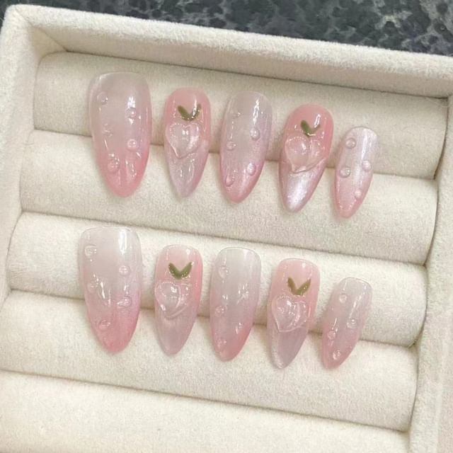 Peach Press On Nail