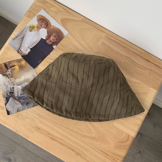 Frayed Plain Bucket Hat