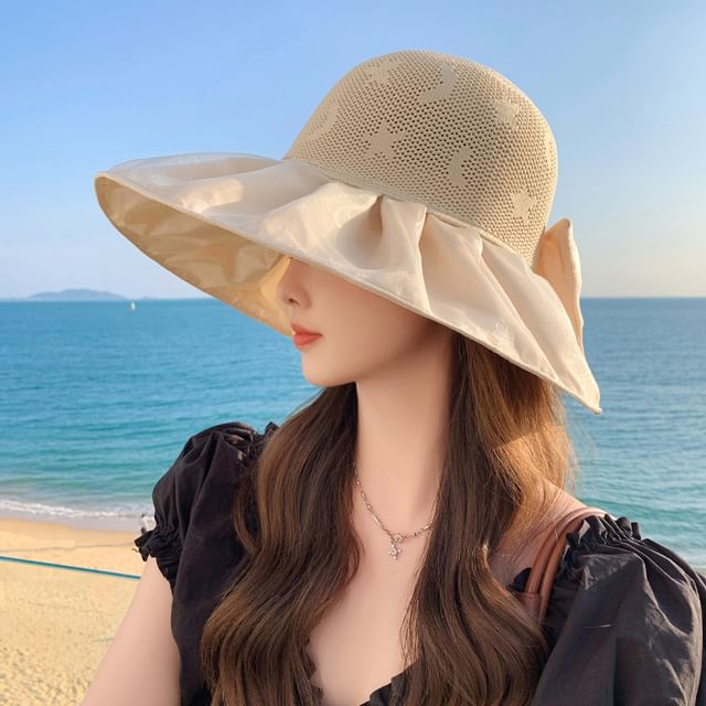 Sun Patterned Hat Ruched